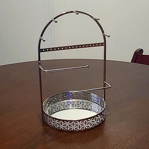 Rachel Ashwell mirrored jewelry display storage silver organizer in Like New con
